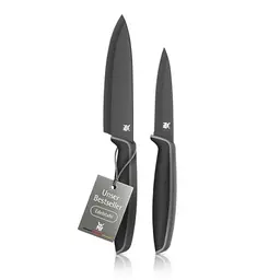 WMF Touch Messerset 2-teilig, Kochmesser und Gemüsemesser mit Schutzhülle, schwarz
