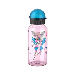 Emsa Kids Tritan Trinkflasche 0,4L, schadstofffrei, dicht, mit Trinkverschluss, Design: Fairy