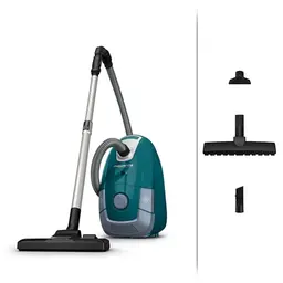 Rowenta Power XXL Bodenstaubsauger Petrol-Grau, 900W, 4,5L Staubbeutel, 12m Radius, inkl. Parkettdüse & Zubehör