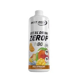 Best Body Nutrition Vital Drink ZEROP® - Multifrucht Sirup, zuckerfrei, 1000 ml - Ergibt 80 Liter Fertiggetränk