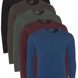 Lower East Basic Langarmshirts für Herren im 3er oder 5er Pack aus 100% Baumwolle in vielen Farben