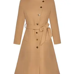 GRACE KARIN Eleganter A-Linien-Mantel mit Gürtel und Taschen - Khaki XL