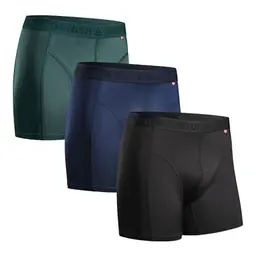 DANISH ENDURANCE 3er Pack Herren Sport Boxershorts, Schwarz, Blau, Grün, XL