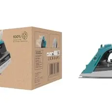 GRUNDIG SI 3550 Dampfbügeleisen, 2400 W, Keramiksohle, 220 ml Wassertank, Anti-Kalk-Technologie, Weiß/Türkis