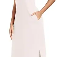 WUWUSKY Damen Maxikleid ärmellos mit Rundhalsausschnitt