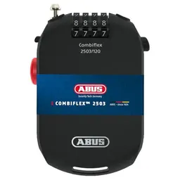 ABUS Combiflex 2502/85 - Gepäcksicherung, Skischloss, Helmsicherung - 85 cm - mit Zahlencode - Schwarz