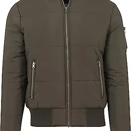 Urban Classics Herren Bomberjacke, Olive Grün, Größe L