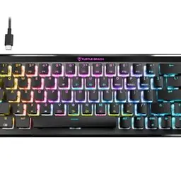 Turtle Beach Vulcan II Mini Air – Kabellose Gaming-Tastatur (65%), RGB-Beleuchtung, abnehmbares Kabel – Schwarz