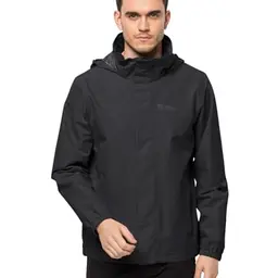 Jack Wolfskin Herren Stormy Point Jacke, Schwarz, Größe L