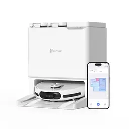 EZVIZ RS20 Pro Saugroboter mit Staubentleerung, 7200 Pa, LDS LiDAR Navigation und Teppicherkennung