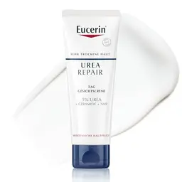 Eucerin UreaRepair 5% Urea Tagespflege, 50 ml, spendet 48h Feuchtigkeit, für trockene Gesichtshaut