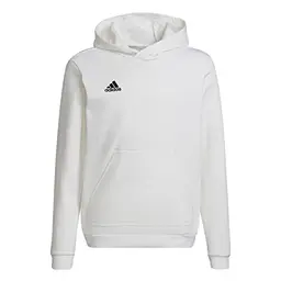 adidas Kinder Entrada 22 Sweat Hoodie, Weiß/Schwarz, Größe 116