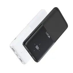 VRURC 10000mAh Power Bank 2er-Pack tragbares Ladegerät mit LED-Anzeige, schnelles Aufladen, kompatibel mit iPhone und Samsung, schwarz/weiß