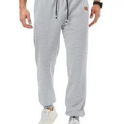 Meilicloth Herren Jogginghose mit Reißverschlusstaschen, bequem, sportlich, grau, Regular Fit, 150 cm