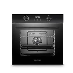 Respekta Einbaubackofen, 73L, 10 Heizarten, LED-Timer, Touch-Control, versenkbare Knöpfe, A+, schwarz