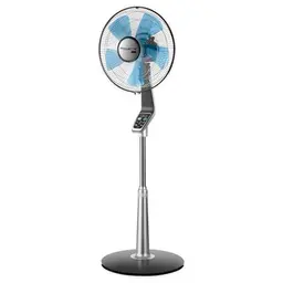 Rowenta VU5670 Standventilator Turbo Boost Silence - Superleise, 40 cm, Schwarz/Silber