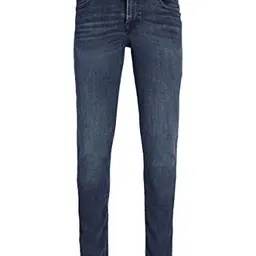 JACK & JONES Herren Slim Fit Jeans Glenn, Dunkelblau, Größe 32W / 34L