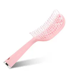 Bio Haarbürste mit Spiralfeder - Profi Detangler für Damen, Herren & Kinder, Rosa