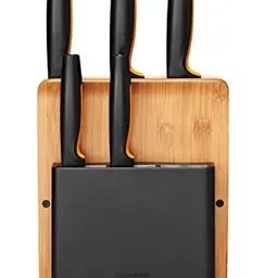 Fiskars Bambus Messerblock mit 5 Messern, Functional Form