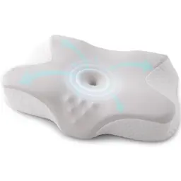 Howjoe Nackenkissen - Ergonomisches Memory Foam Kopfkissen für Seitenschläfer, grau, 60 x 40 cm