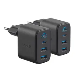 Anker Zolo 50W USB-C Ladegerät Doppelpack – 4-Port Schnellladegerät für iPhone, iPad, Pixel, Galaxy, MacBook (ohne Kabel)