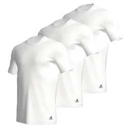 Adidas Herren Kurzarm T-Shirt 3er Pack, Crew Neck, Weiß, Gr. S-3XL