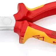 KNIPEX Flachrundzange mit Schneide, 160 mm, isoliert, VDE-geprüft
