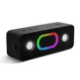 OHAYO Bluetooth-Lautsprecher, 24h Akku, Bluetooth 5.3, 24W Stereo, 5 RGB-Leuchten, IPX6 wasserdicht für Outdoor & Reisen