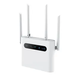HOSAYA Tragbares 4G LTE WiFi-Modem, WLAN-Router mit 3 RJ45-Ports und 4 Antennen, ideal für Desktop oder Wandmontage