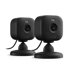 Blink Mini 2 – Smarte Sicherheitskamera mit Farb-Nachtsicht, Spotlight und Gegensprechfunktion – 2 Stück (Schwarz)