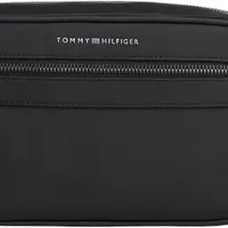 Tommy Hilfiger Herren Crossbody Bag in Schwarz mit Metall-Logo