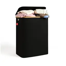 Blumtal Wäschekorb mit 3 Fächern und herausnehmbaren Wäschesäcken, 150L