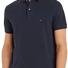 Tommy Hilfiger Herren Poloshirt Kurzarm Regular Fit, Blau, Größe M
