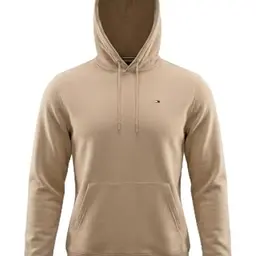 Tommy Jeans Herren Hoodie mit Flag-Design - Beige (Gulf Sand), Größe L
