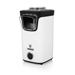 Princess Heißluft Popcornmaschine - fettfreies Popcorn, 1100 Watt, inkl. Messlöffel und transparentem Deckel