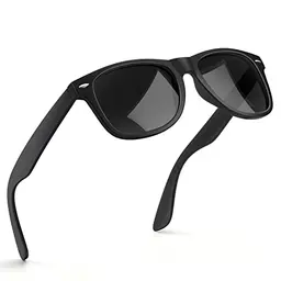 wearPro Unisex Retro Sonnenbrille, polarisiert, UV400, eckiges Design für Damen & Herren