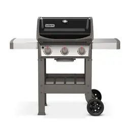 Weber Spirit II E-310 GBS Gasgrill - 3 Brenner, abklappbarer Seitentisch, 60 x 46 cm Grillfläche, Schwarz/Silber