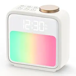 FUNFOR Lichtwecker mit 2 Alarmen, 10 Farben, 6 Klängen, Snooze-Funktion – Digitaler Wecker für Schlafzimmer