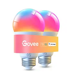 Govee Smart Glühbirne E27, dimmbar, RGBWW, 2 Stück, kompatibel mit Alexa & Google Assistant