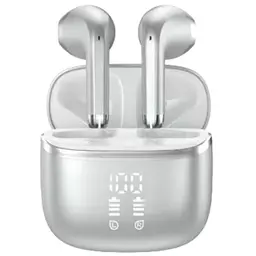 HOIFA Bluetooth Kabellose Kopfhörer, IPX7, Noise Cancelling, 50H, Sport & Alltag, USB-C, Silberweiß