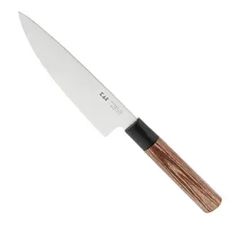 KAI Seki Magoroku Redwood Kochmesser 15 cm - handgefertigt in Japan - Pakkaholz Griff