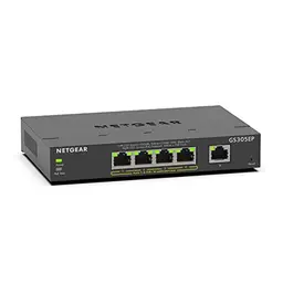 NETGEAR GS305EP PoE Switch 4-Port Gigabit Ethernet, Managed, Lüfterloses Metallgehäuse