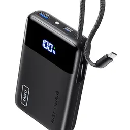 INIU 45W Power Bank 20000mAh mit USB-C Kabel, Schnellladung für iPhone 17/16/15 Pro, Samsung S22 und mehr