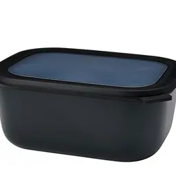 Mepal Cirqula Multi Bowl Rectangular - Vorratsdose mit Deckel - 3000 ml - Nordic Black