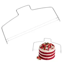 Edelstahl Tortenbodenschneider, Höhenverstellbarer Kuchenschneider (31,8 cm) für Zuhause & Konditorei