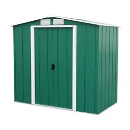 Duramax ECO Metallgerätehaus 6x4 m, wetterfest, wartungsfrei, verstärktes Dach, grün