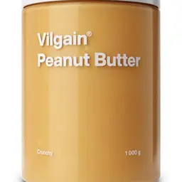 Vilgain Bio Erdnussmus Crunchy 1000 g – Vegane Erdnussbutter ohne Zuckerzusatz & Palmöl