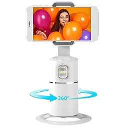 360° Drehbare Smartphone-Halterung für Selfies & Live-Streams – Kompatibel mit iPhone & Android, Weiß