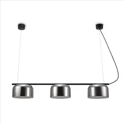 Paco Home Pendellampe Metall Vintage 3-flammig Industrie Esszimmer Küchenlampe E27, 1,50m Länge