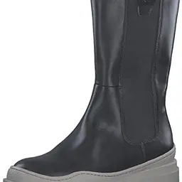 s.Oliver Damen Chelsea-Stiefel in Schwarz/Grau, Größe 37 EU